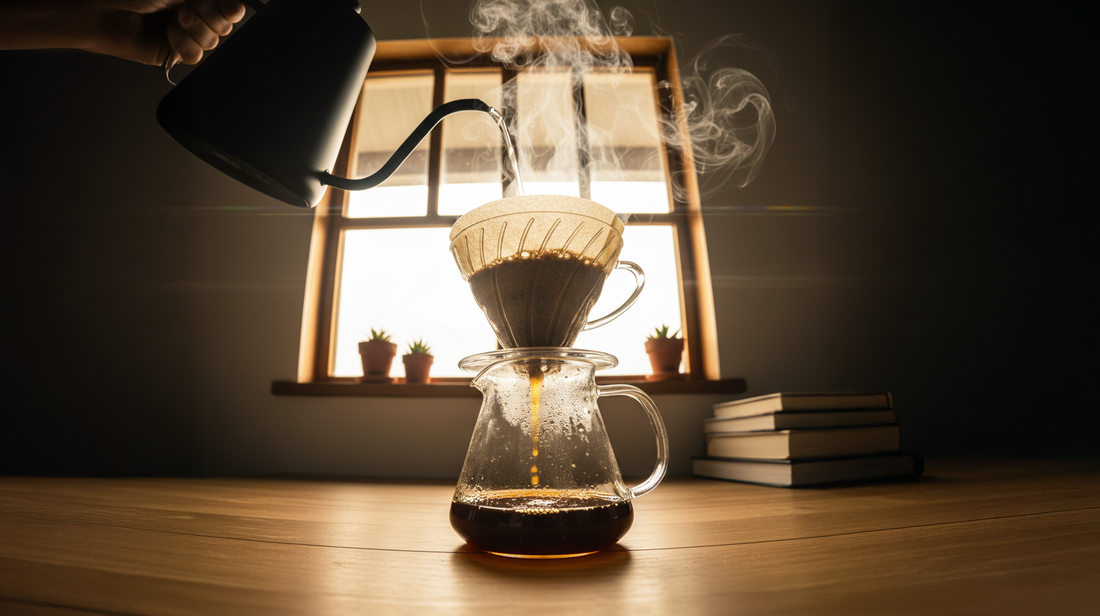 Preparando café em café como profissional